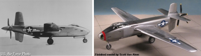 XB-42 'Mixmaster' and model