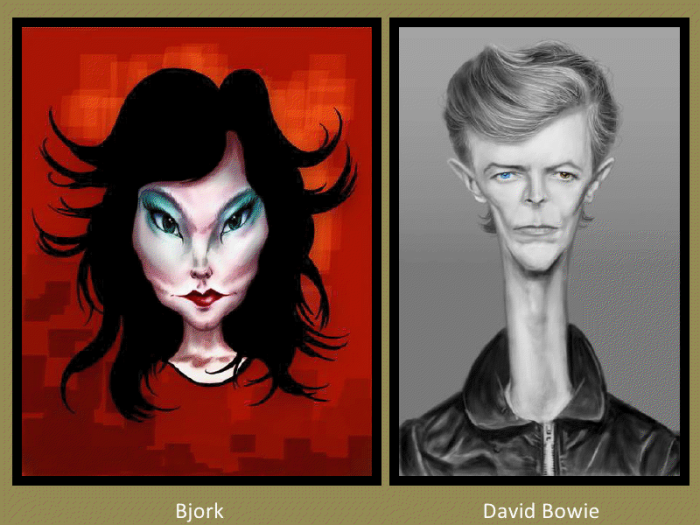 Bjork and David Bowie