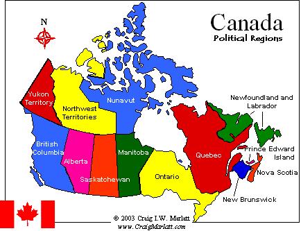 Canada political regions