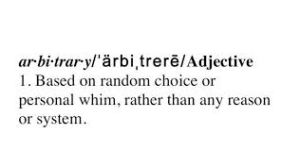 arbitrary definition